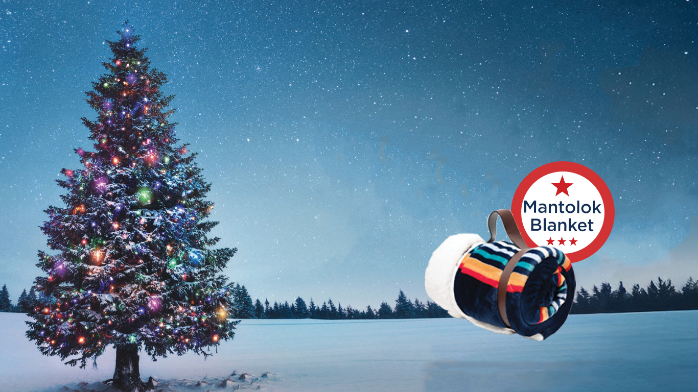 Tree with a Mantolok blanket 